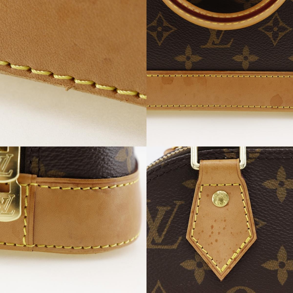 Louis Vuitton Alma Handbag Monogram Canvas, BROWN, CANVAS, Handbag