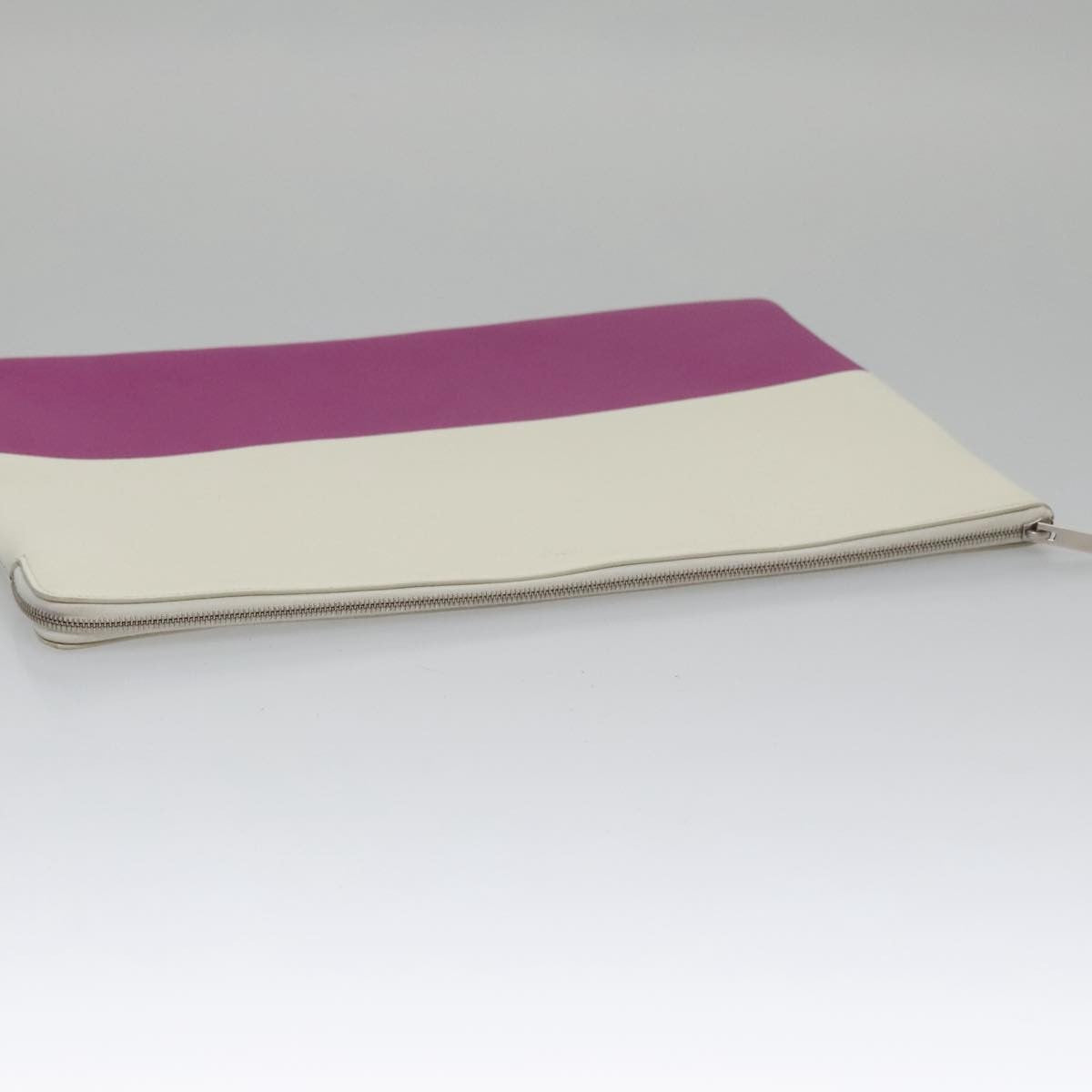 Celine Solo Pouch Bicolor Leather, PURPLE, LEATHER, Clutche & pouche