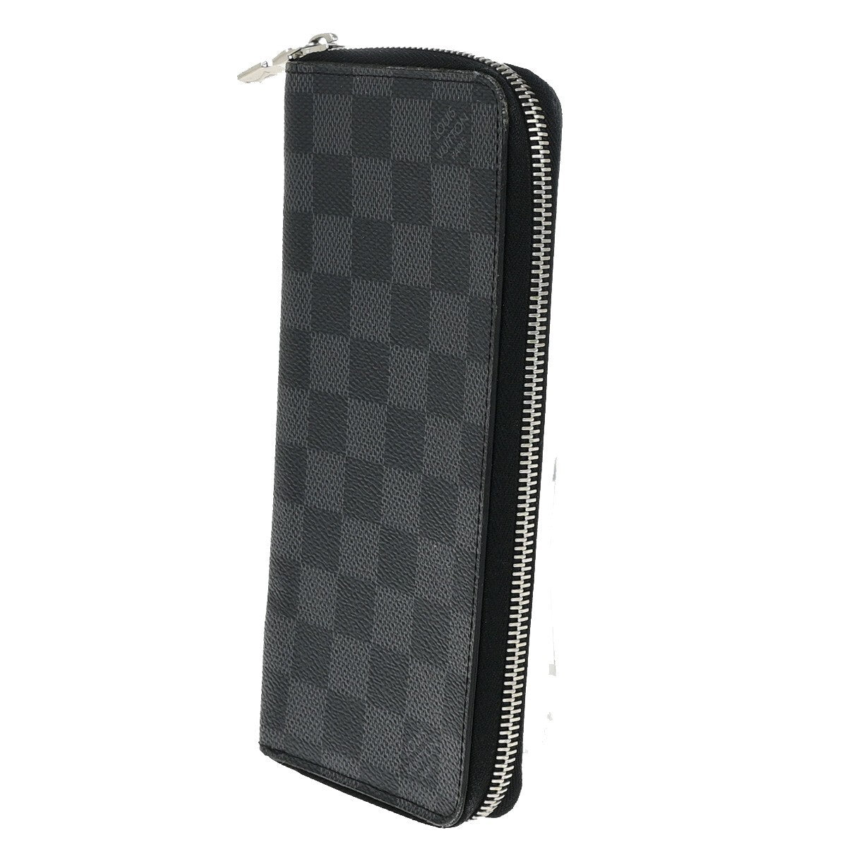 Louis Vuitton Zippy wallet vertical Damier Graphite, BLACK, LEATHER, Wallets
