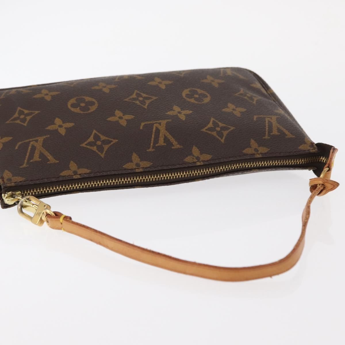 Louis Vuitton Pochette Accessoires Monogram Canvas, BROWN, CANVAS, Clutche & pouche