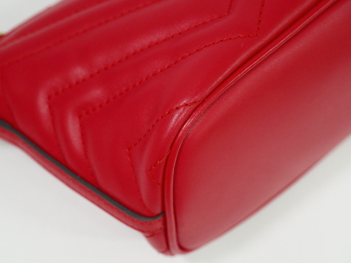 Gucci GG Marmont Shoulder Bag Leather, RED, LEATHER, Shoulder bag
