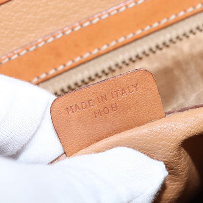 Celine Vintage Macadam Shoulder Bag Canvas and Leather, BROWN, CANVAS, Shoulder bag