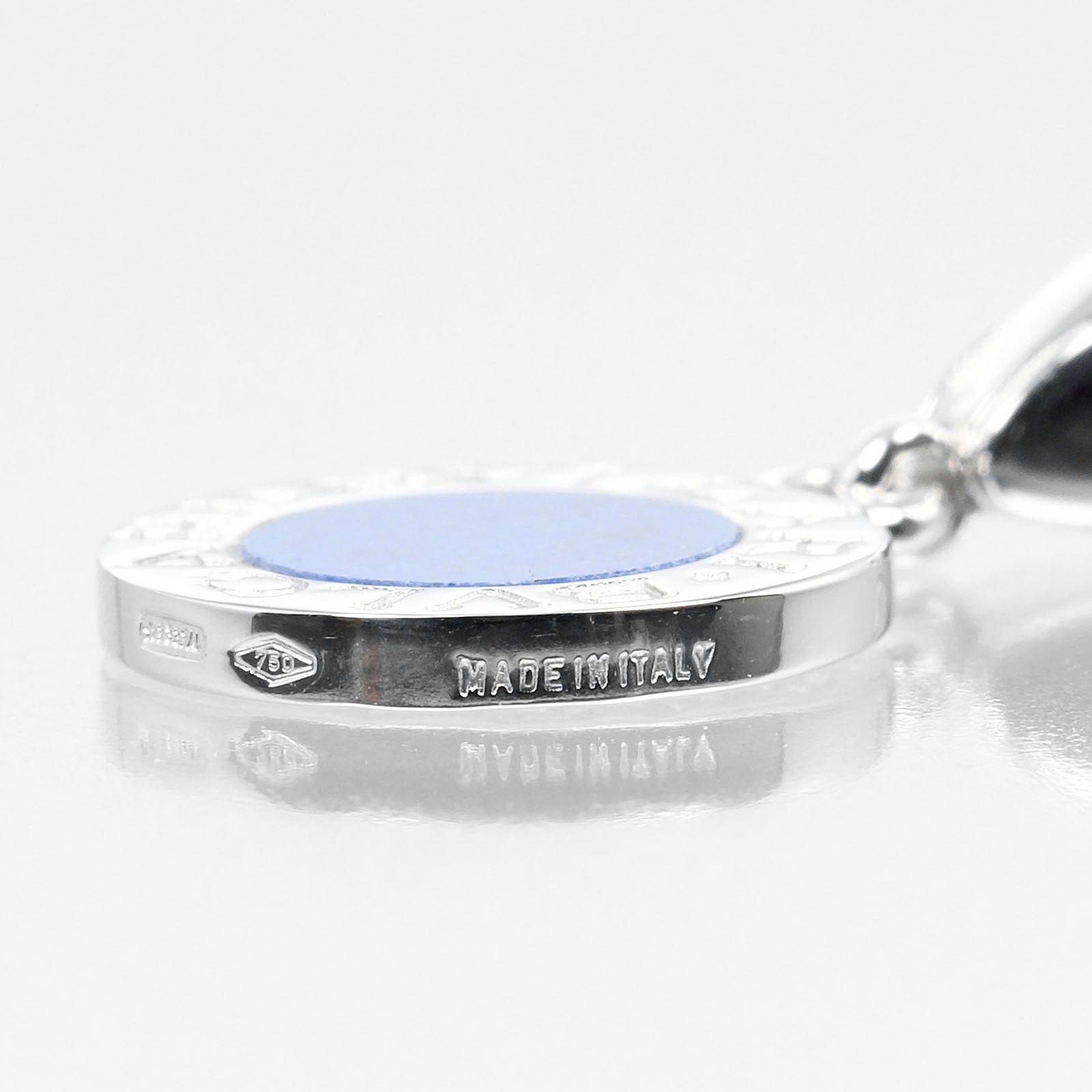 Bvlgari Bvlgari Bvlgari Pendant Charm 18K white gold, SILVER, WHITE_GOLD, Necklace