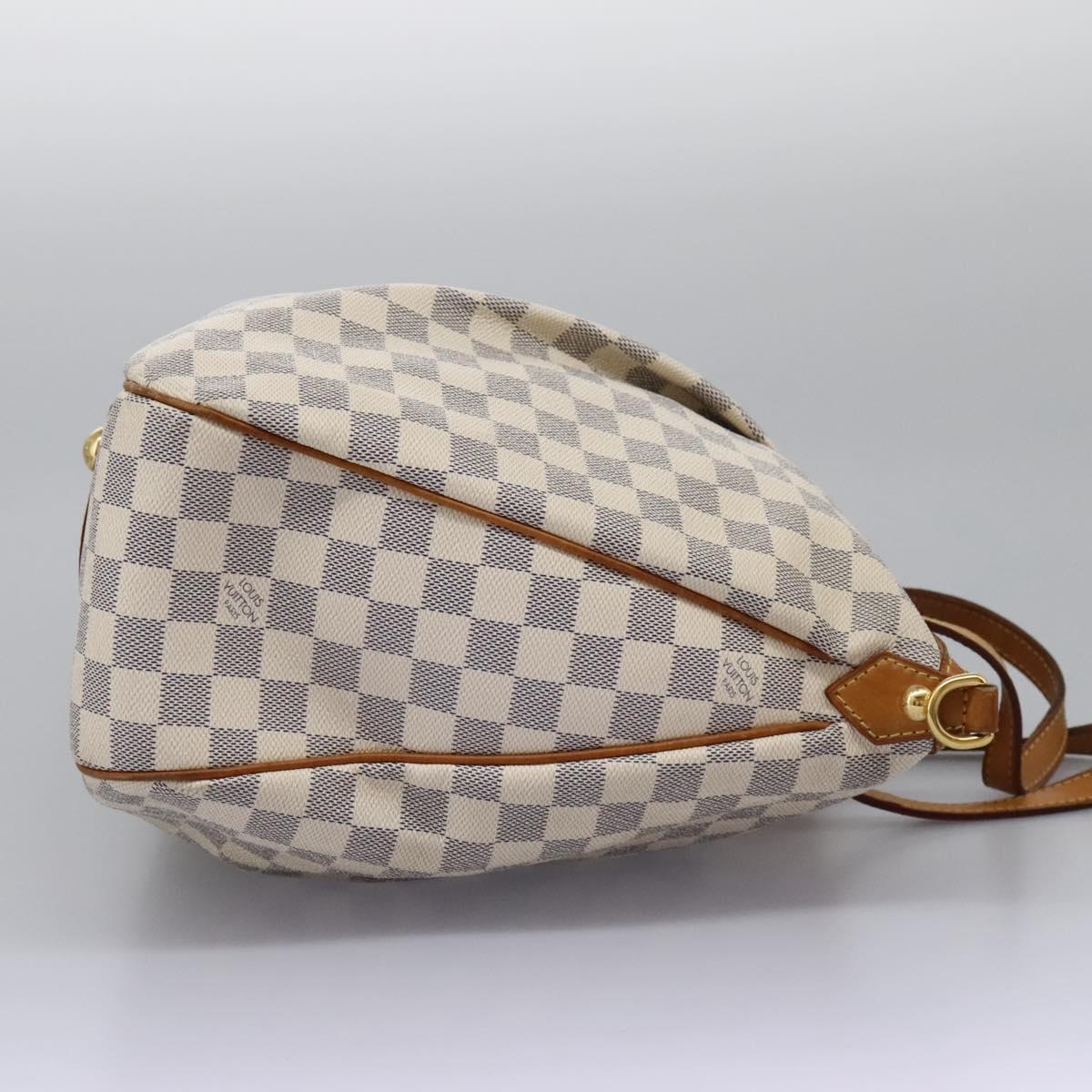 Louis Vuitton Siracusa Handbag Damier, WHITE, CANVAS, Shoulder bag