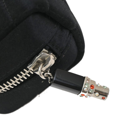 Chanel Chocolate Bar Clutch Nylon, BLACK, NYLON, Clutche & pouche