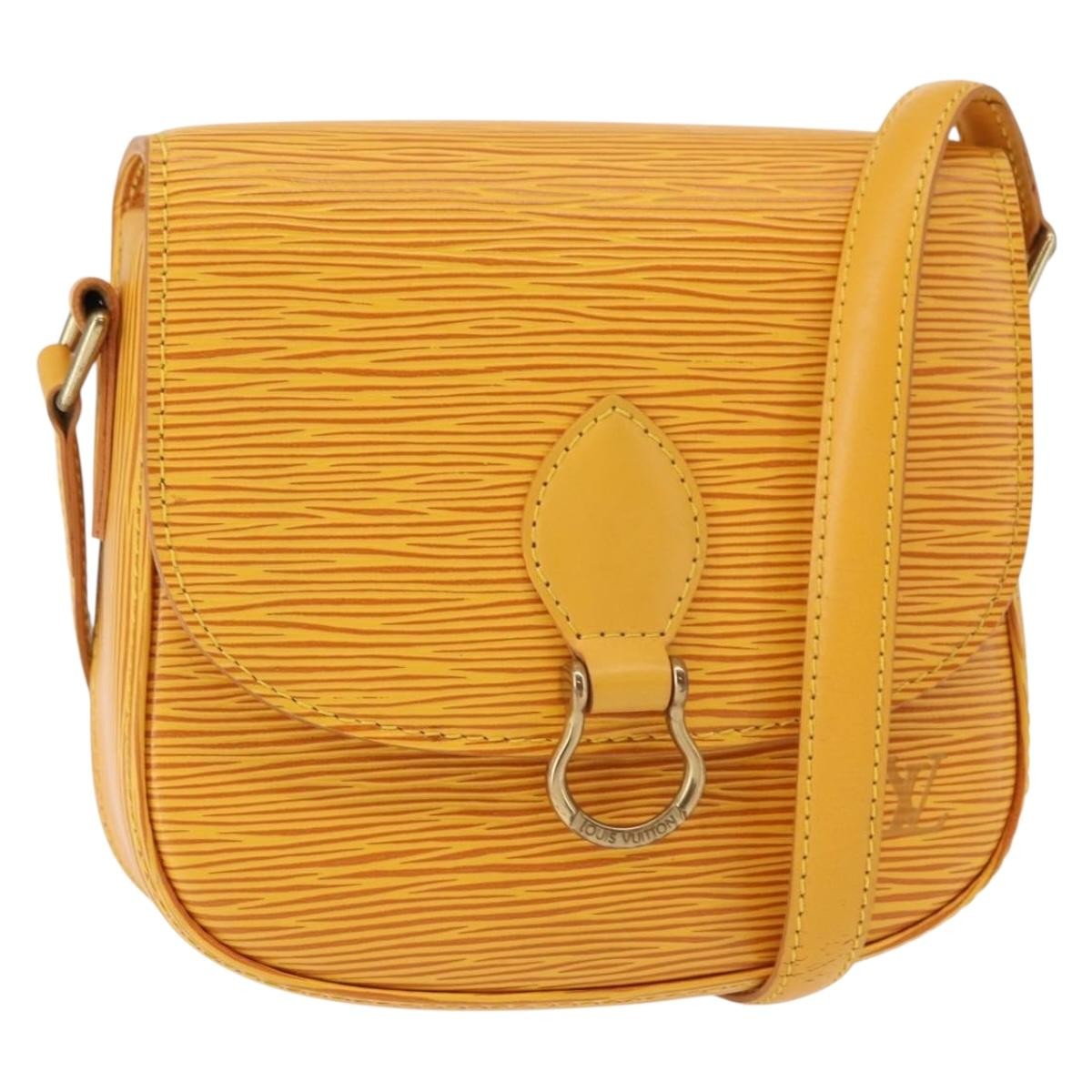Louis Vuitton Saint Cloud Handbag Epi Leather, YELLOW, LEATHER, Shoulder bag