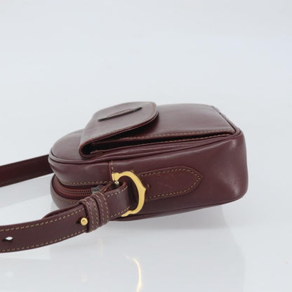 cartier Must de Cartier Shoulder Bag Leather, BURGUNDY, LEATHER, Shoulder bag