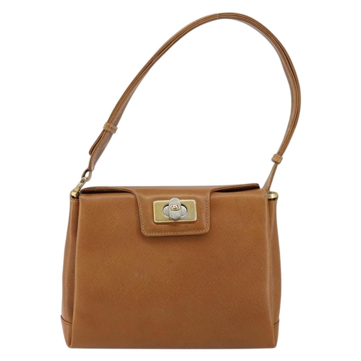 Gucci Vintage Shoulder Bag Leather, BROWN, LEATHER, Shoulder bag