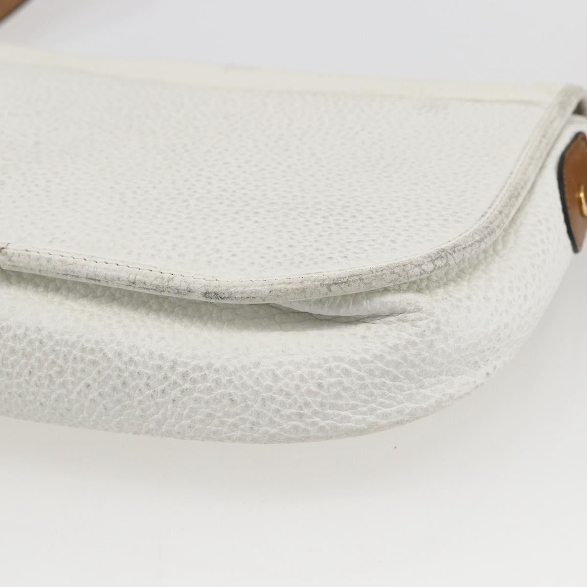 Christian Dior Vintage Shoulder Bag Leather, WHITE, LEATHER, Shoulder bag