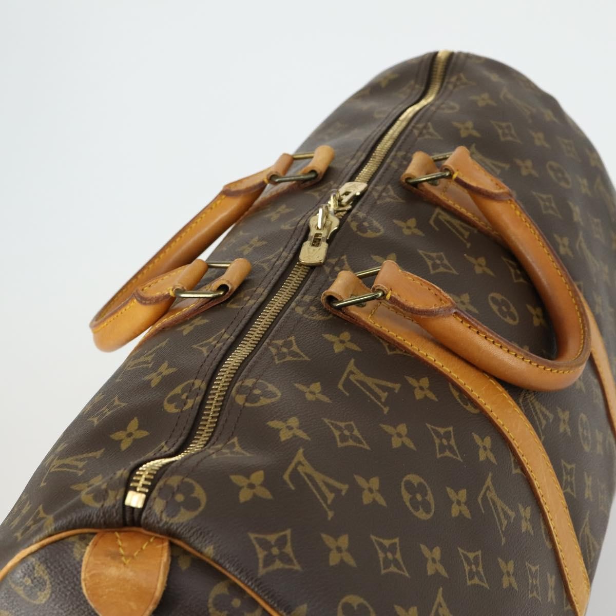 Louis Vuitton Keepall Bag Monogram Canvas, BROWN, CANVAS, Travel bag