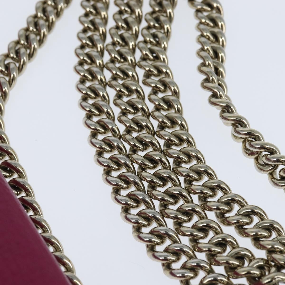 Gucci Soho Chain Crossbody Bag Leather, PINK, LEATHER, Shoulder bag