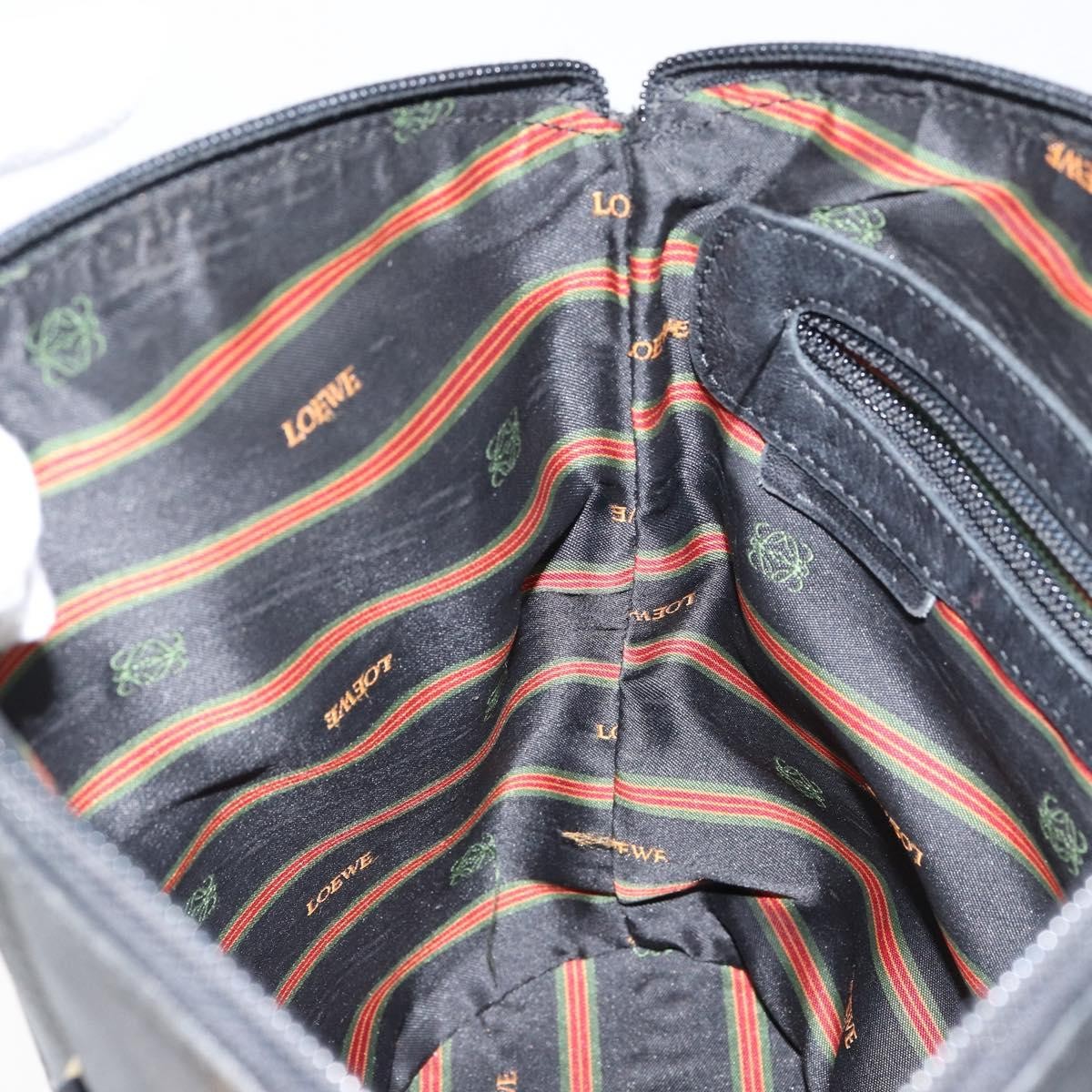 Loewe Anagram handbag Leather, BLACK, LEATHER, Handbag