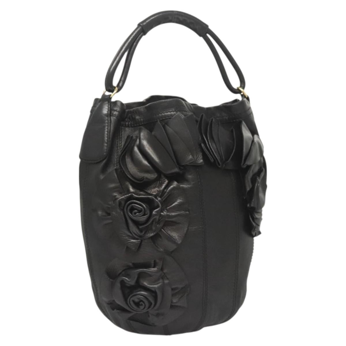 Valentino Garavani Signature Classic Rose Tote bag Leather, BLACK, LEATHER, Tote bag