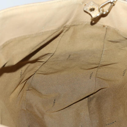 Fendi Twins Tote Leather, BEIGE, LEATHER, Tote bag