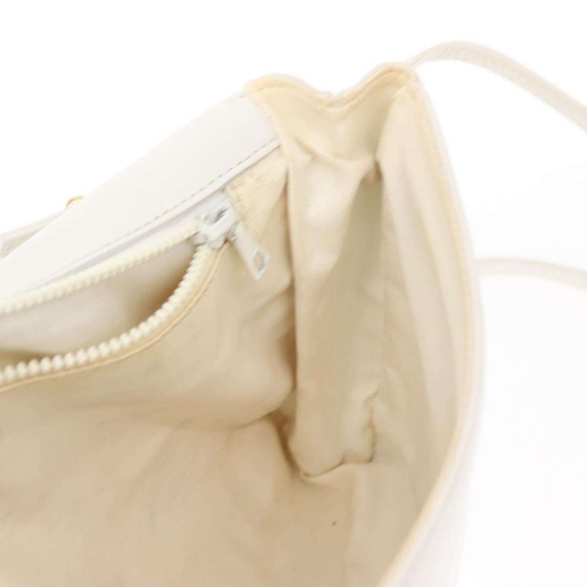 Celine Shoulder Bag Leather, WHITE, LEATHER, Shoulder bag