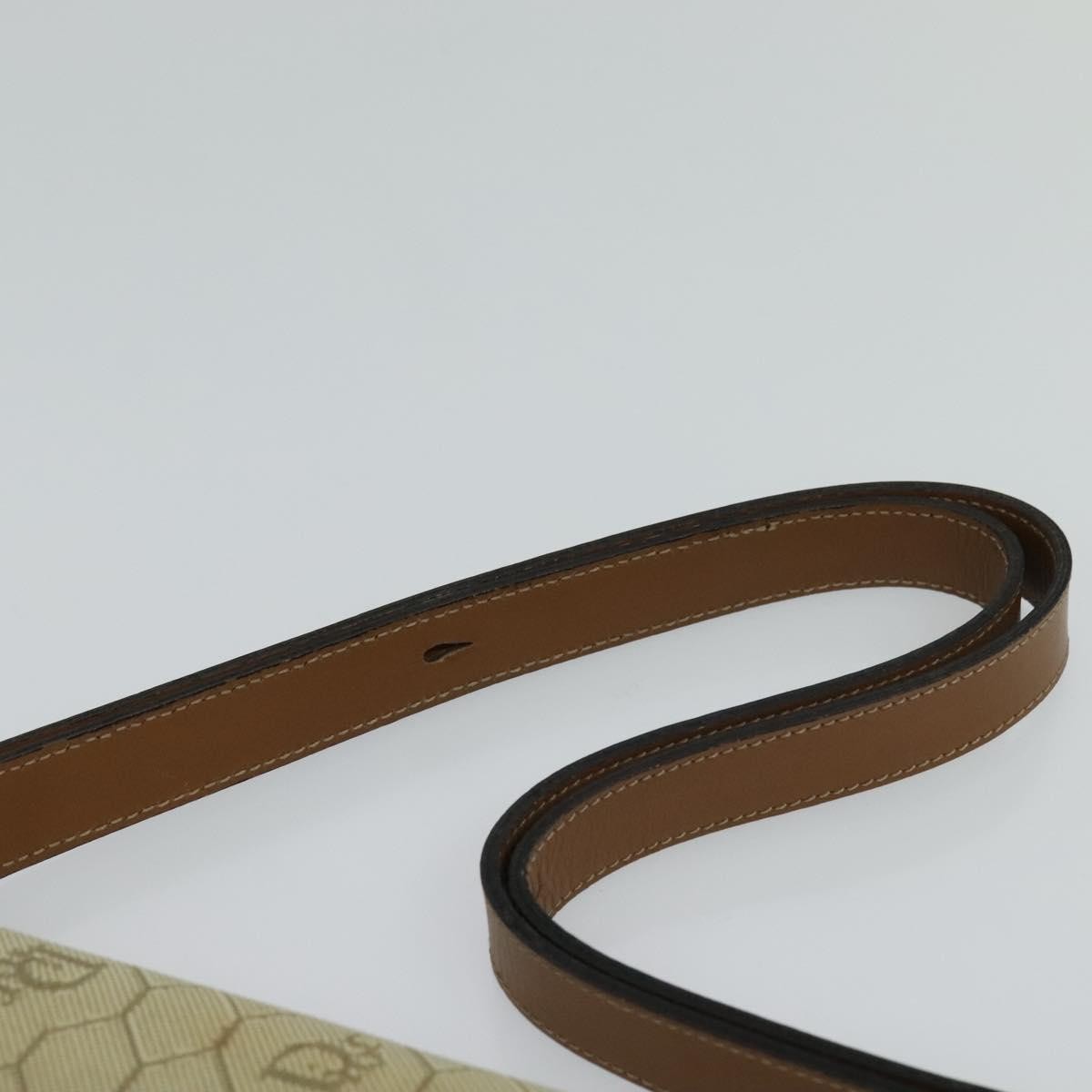 Christian Dior Vintage Honeycomb Shoulder Bag Canvas and Leather, BEIGE, CANVAS, Shoulder bag