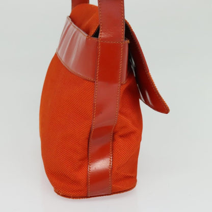 Celine Shoulder Bag Canvas, ORANGE, CANVAS, Shoulder bag