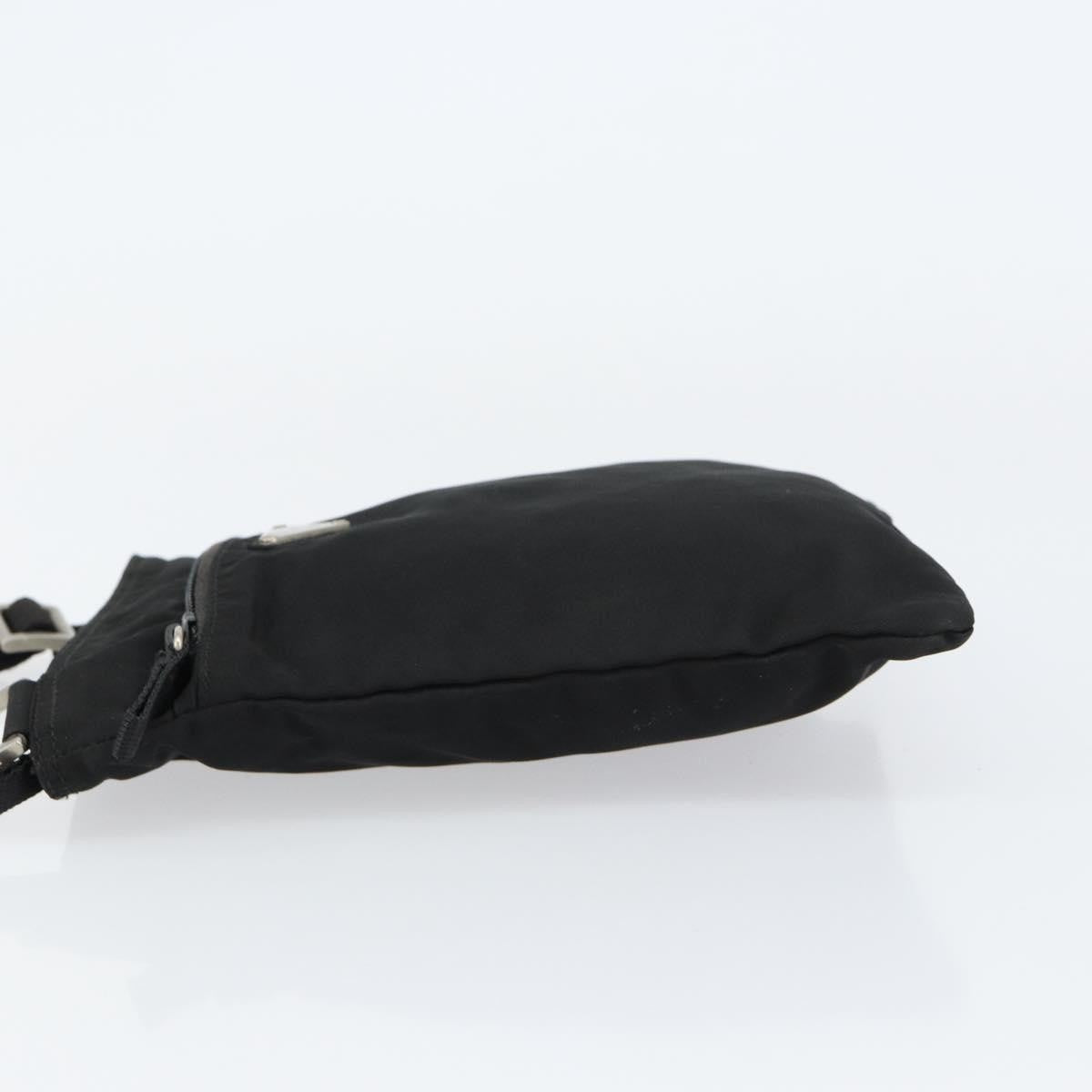 Prada Flat Messenger Bag Tessuto, BLACK, NYLON, Shoulder bag