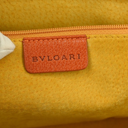 Bvlgari Handbag Leather, ORANGE, LEATHER, Handbag
