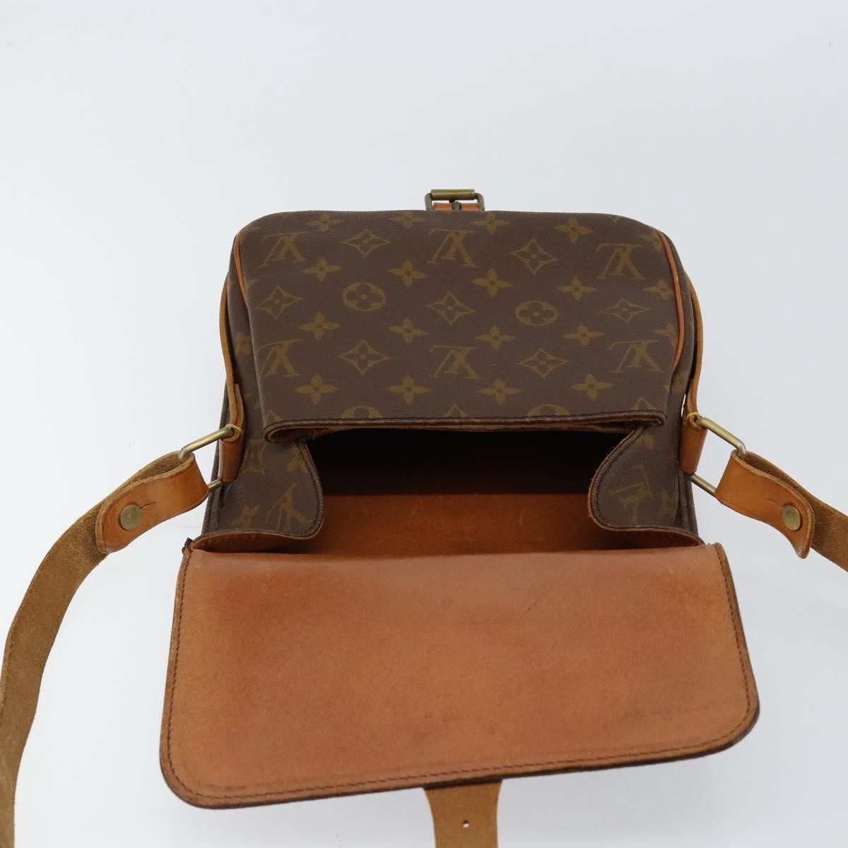 Louis Vuitton Cartouchiere Handbag Monogram Canvas, BROWN, CANVAS, Shoulder bag