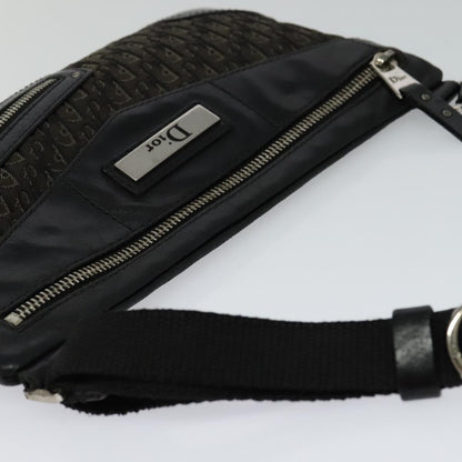 Christian Dior Vintage Trotter Shoulder Bag Canvas, BLACK, CANVAS, Shoulder bag
