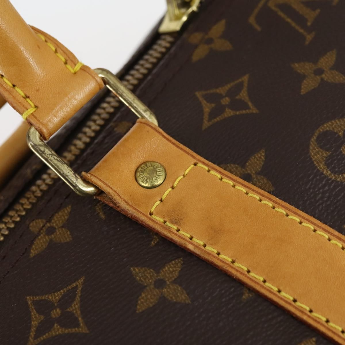 Louis Vuitton Keepall Bandouliere Bag Monogram Canvas, BROWN, CANVAS, Travel bag