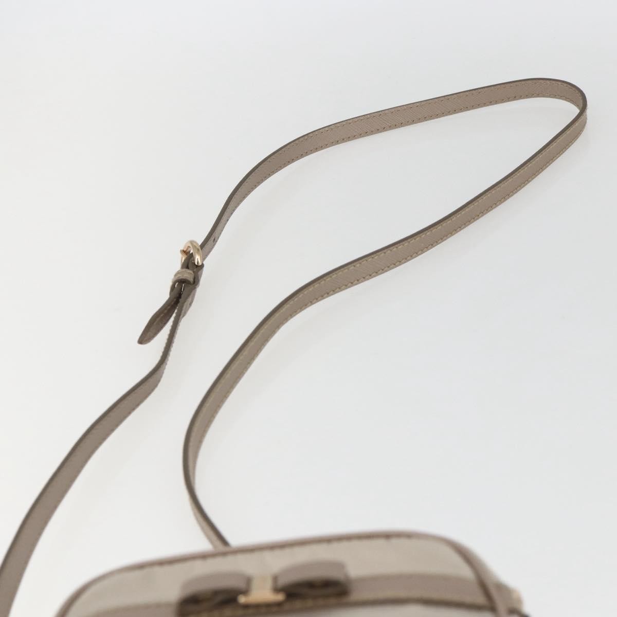 Salvatore Ferragamo Vala Shoulder Bag Nylon, BEIGE, NYLON, Shoulder bag