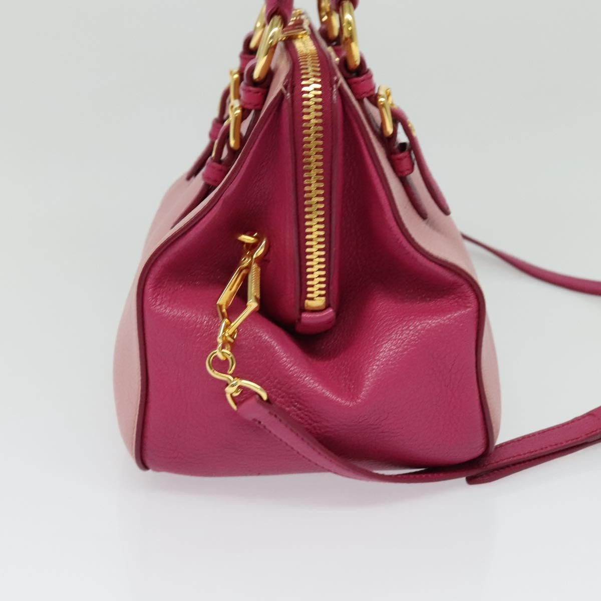 Miu Miu Madras Bowler Bag Leather, PINK, LEATHER, Handbag