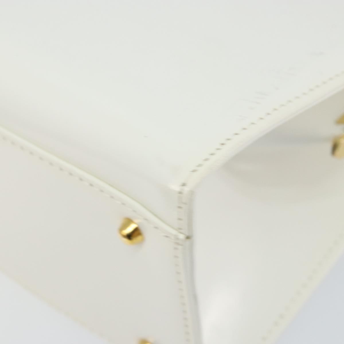 Versace Vintage Handbag Leather, WHITE, LEATHER, Handbag