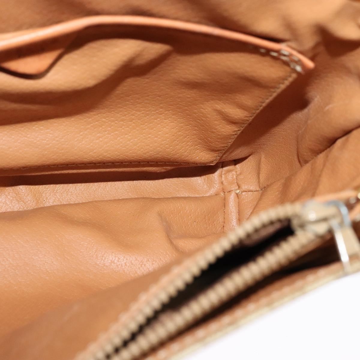 Celine Macadam Shoulder Bag PVC Leather, BEIGE, CANVAS, Shoulder bag