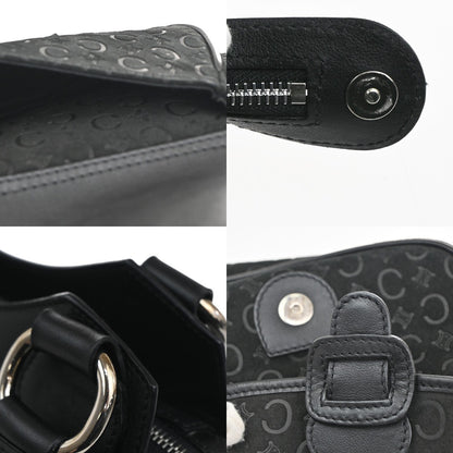 Celine C Macadam Handbag Suede, BLACK, SUEDE, Shoulder bag
