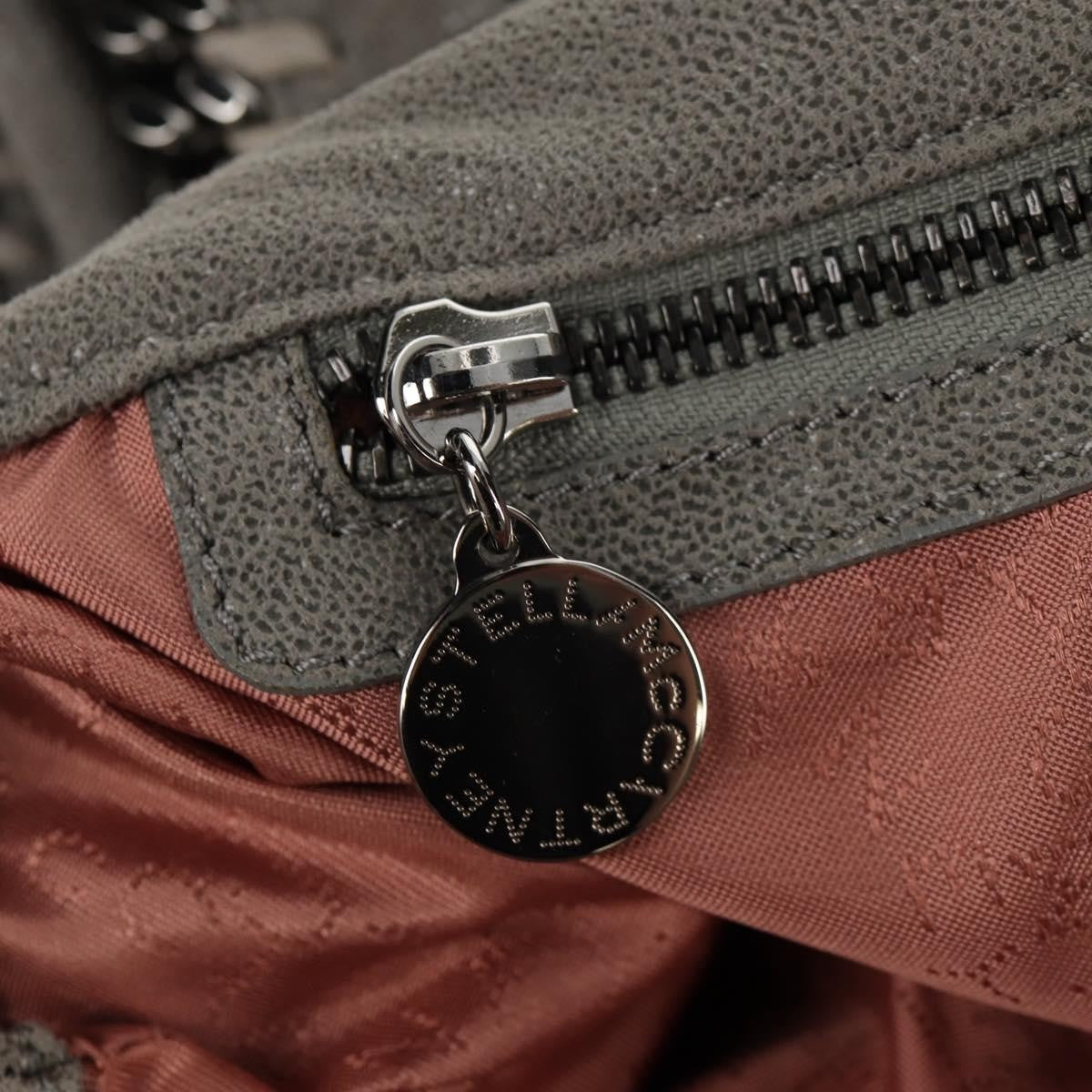 Stella McCartney Falabella Fold Over Bag Faux Leather, GRAY, POLYESTER, Shoulder bag