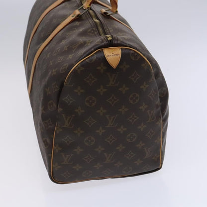 Louis Vuitton Keepall Bag Monogram Canvas, BROWN, CANVAS, Travel bag