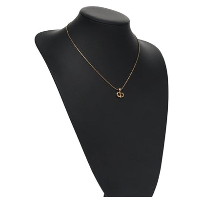 Christian Dior CD Pendant Necklace Metal, GOLD, METAL, Necklace
