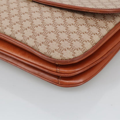 Celine Macadam Shoulder Bag Canvas, BEIGE, CANVAS, Shoulder bag