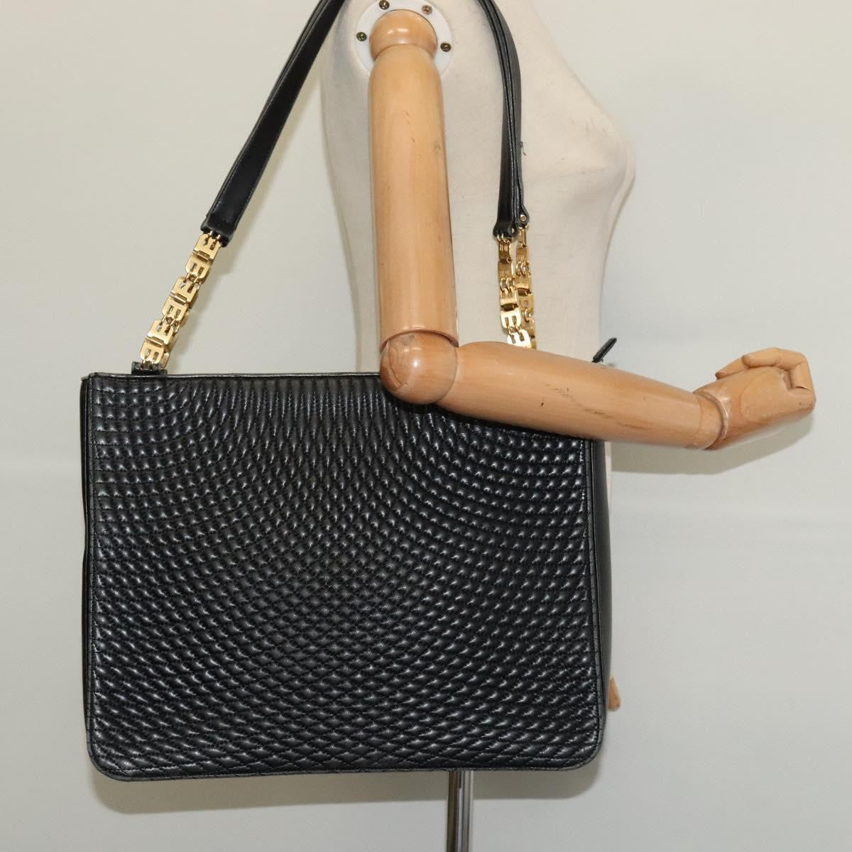 Bally Vintage Shoulder Bag Quilted leather, BLACK, LEATHER, Shoulder bag