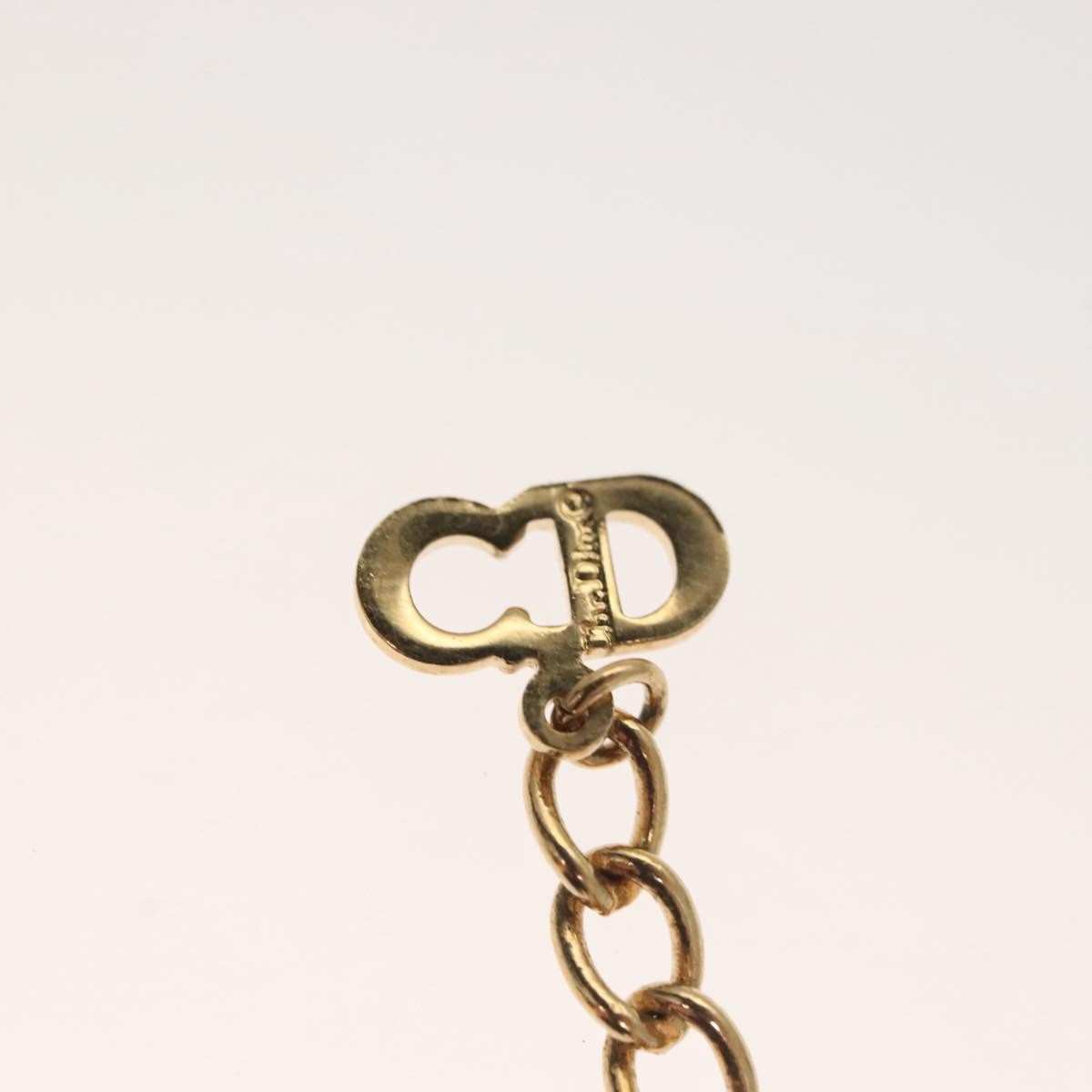 Christian Dior CD Round Pendant Necklace Metal and Crystals, GOLD, METAL, Necklace