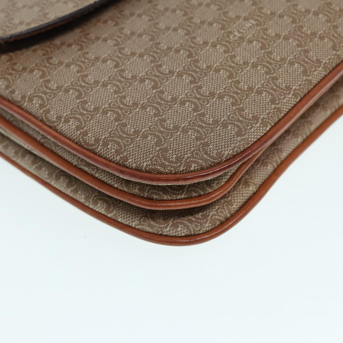 Celine Vintage Macadam Shoulder Bag Canvas, BEIGE, CANVAS, Shoulder bag