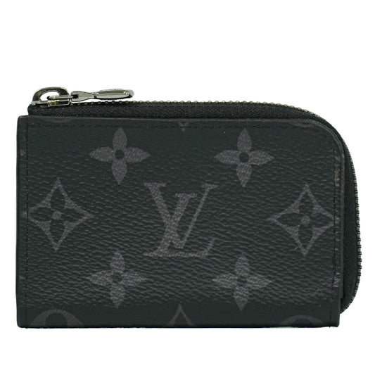 Louis Vuitton Eclipse Porte Monnaie Monogram Canvas, BLACK, CANVAS, Wallets