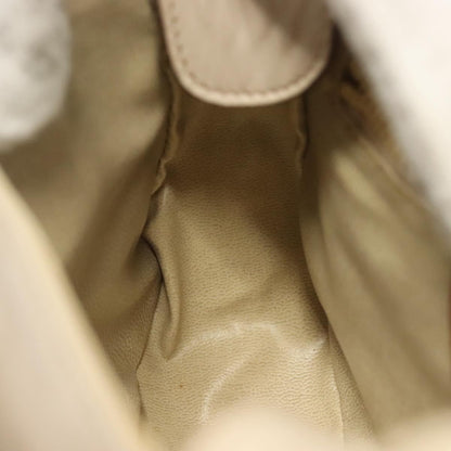 Celine Flap Shoulder Bag Leather, BEIGE, LEATHER, Shoulder bag