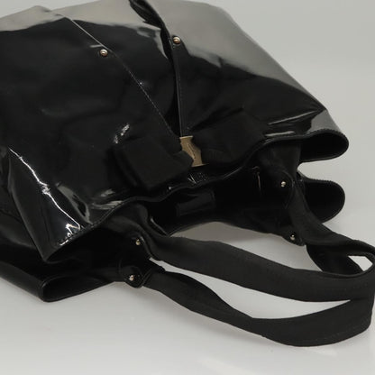 Salvatore Ferragamo Vara Tote Patent Leather, BLACK, PATENT_LEATHER, Tote bag
