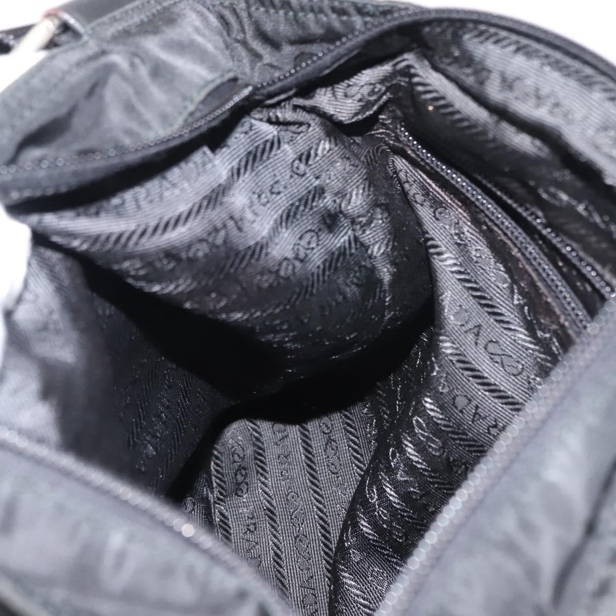 Prada Flat Messenger Bag Tessuto, BLACK, NYLON, Shoulder bag