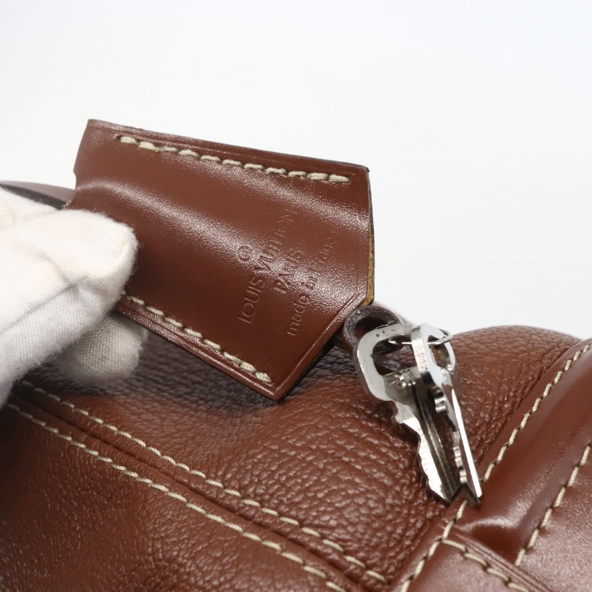 Louis Vuitton Suhali Lockit Handbag Leather, BROWN, LEATHER, Handbag