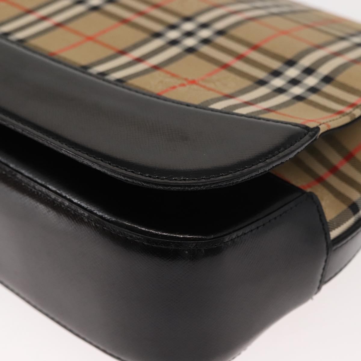 Burberry Nova check Shoulder bag Canvas, BEIGE, CANVAS, Shoulder bag