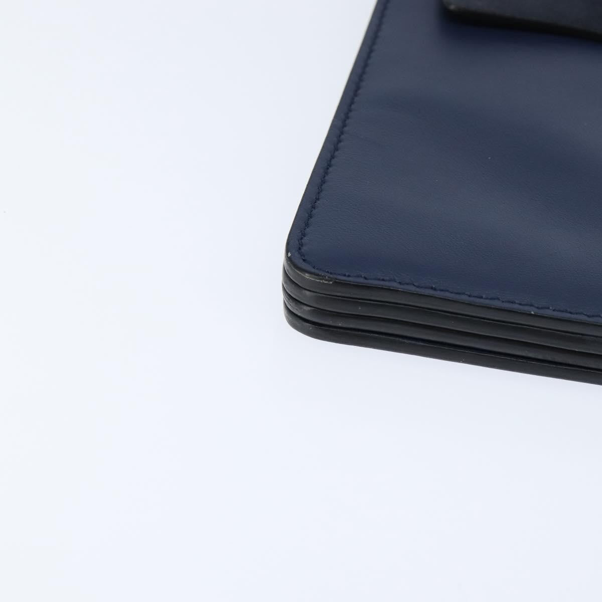 Chloe Faye Shoulder Bag Leather and Suede, NAVY, LEATHER, Shoulder bag