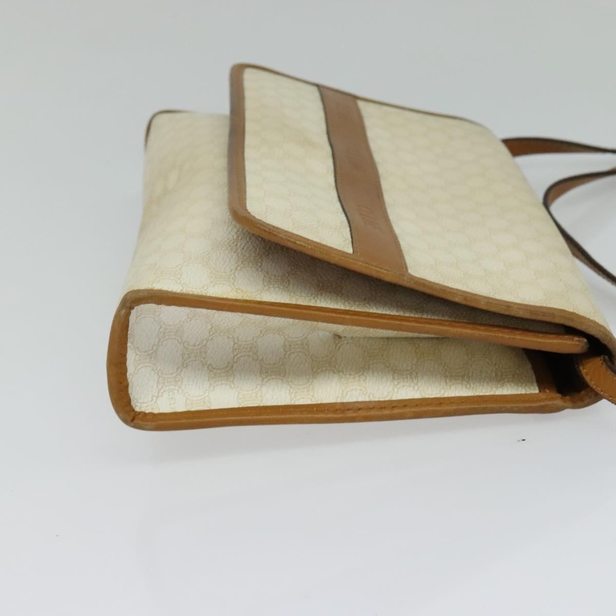 Celine Macadam Shoulder Bag PVC Leather, WHITE, PVC, Shoulder bag