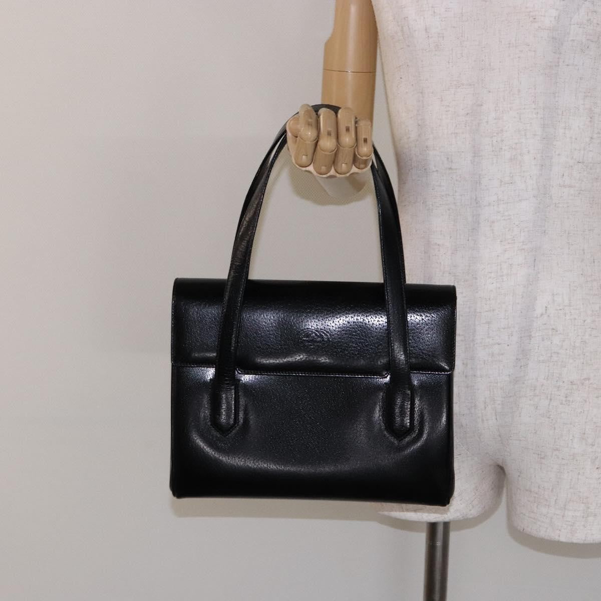 Gucci Vintage Handbag Leather, BLACK, LEATHER, Handbag