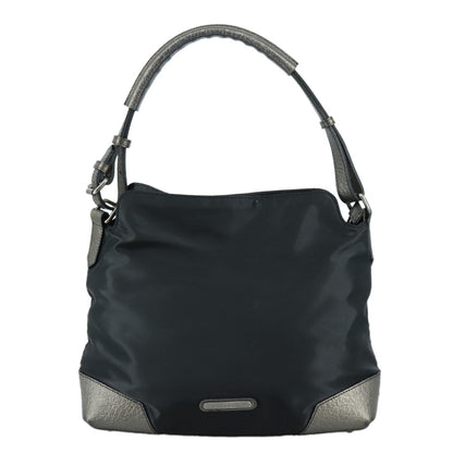 Burberry Vintage Shoulder Bag Nylon, BLACK, NYLON, Shoulder bag