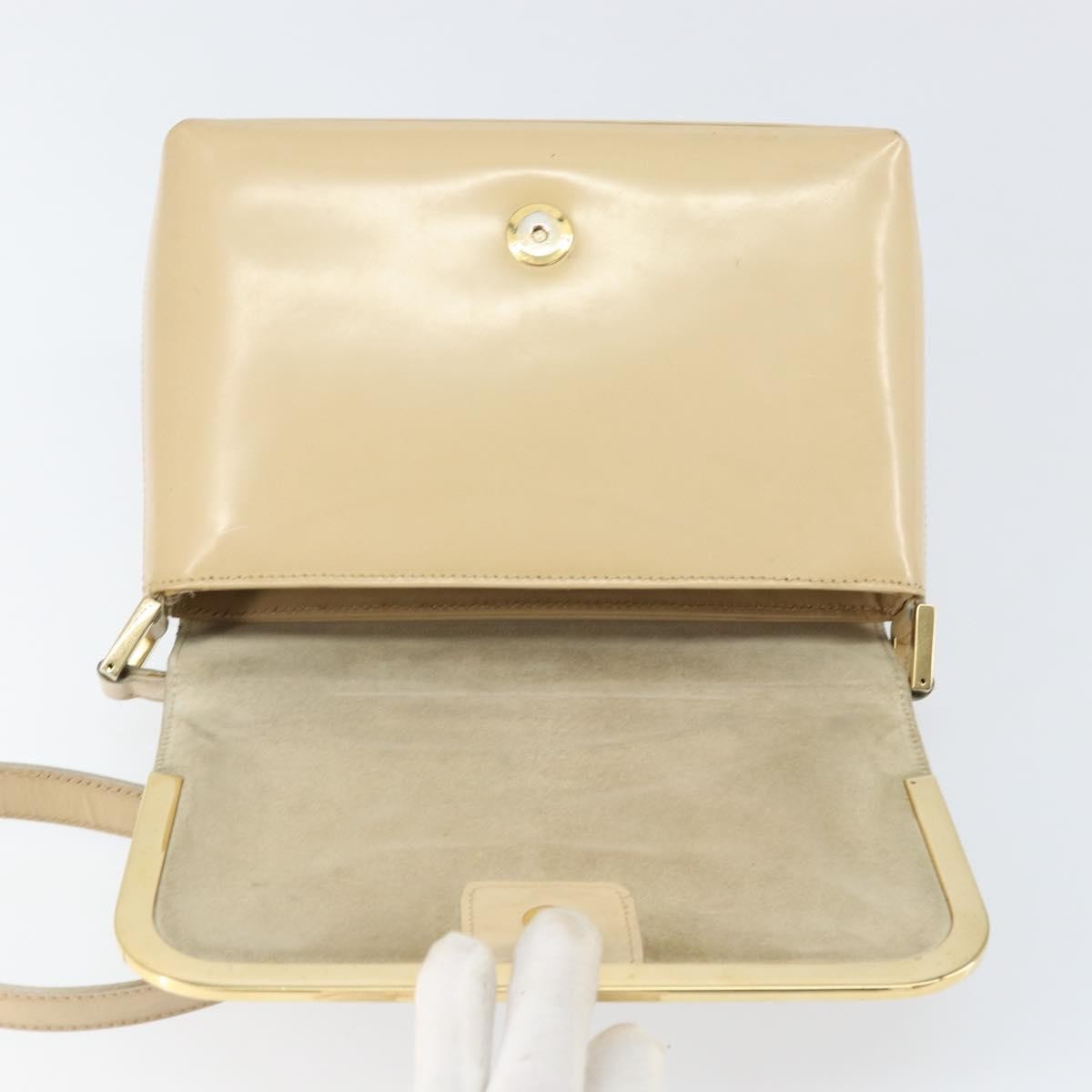 Gucci Vintage Shoulder Bag Patent leather, BEIGE, PATENT_LEATHER, Shoulder bag