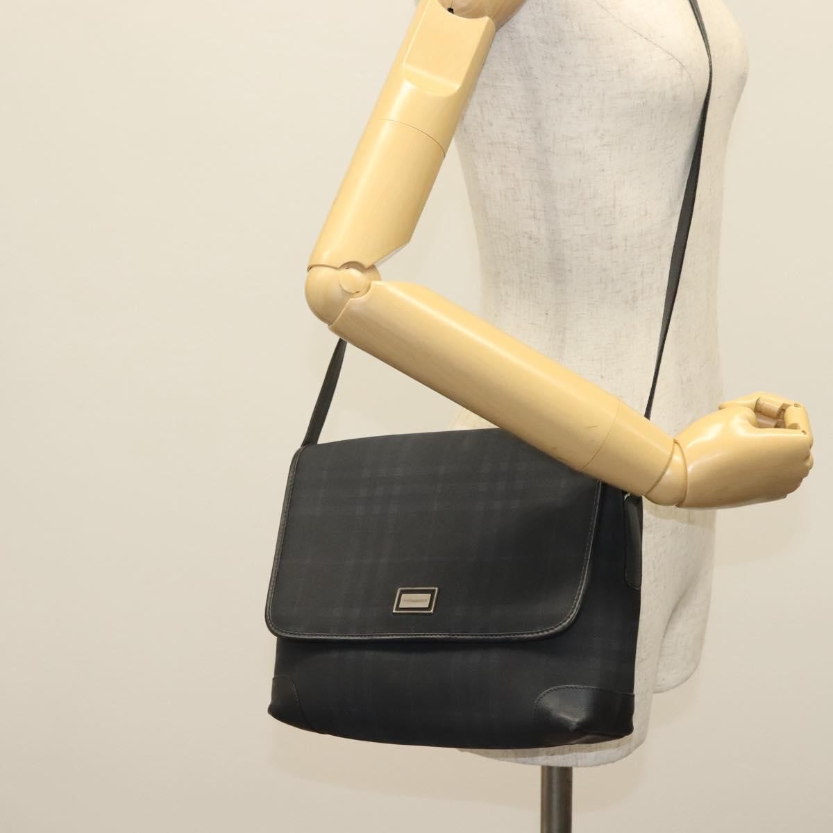 Burberry Nova check Shoulder bag Canvas, NAVY, CANVAS, Shoulder bag